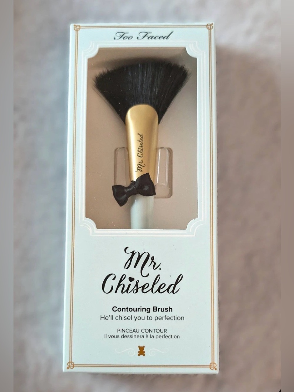 Too Faced Mr. Chiseled Contouring Brush - White, Gold & Black